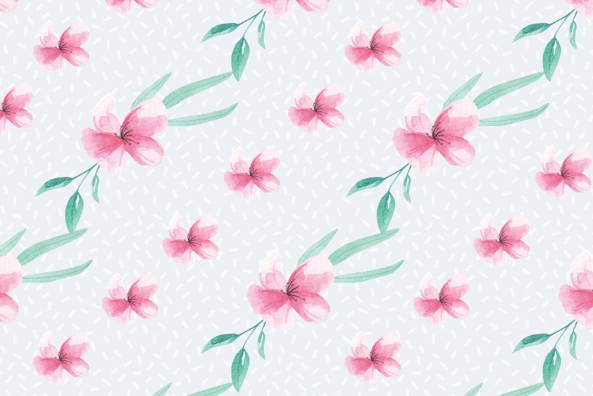 Aqua Pink Flowers Watercolor Package Aqua Pink Flowers Watercolor Package