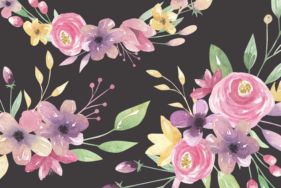 Sweet Florals Shop Watercolor Package Sweet Florals Shop Watercolor Package