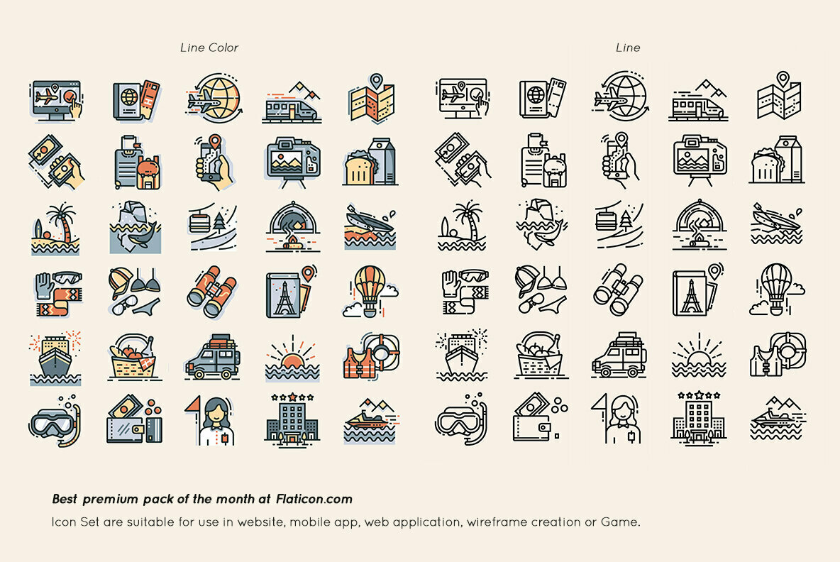 Travel and Vacation Premium Icon Pack Travel and Vacation Premium Icon Pack