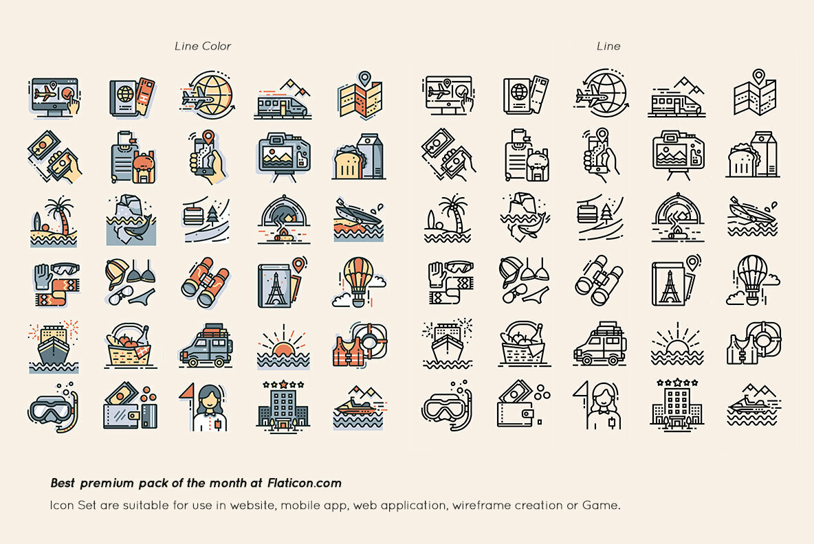 Travel and Vacation Premium Icon Pack Travel and Vacation Premium Icon Pack