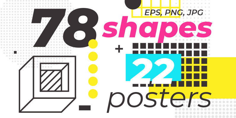 78 Geometric Shapes 22 Posters