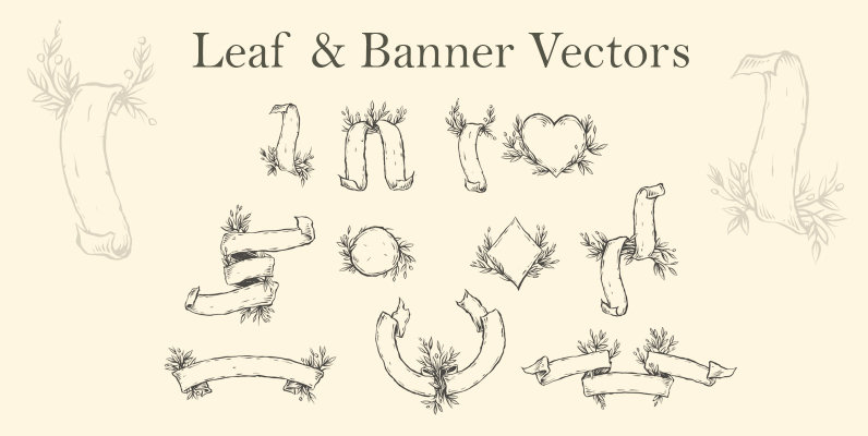 Leaf   Banner Vectors