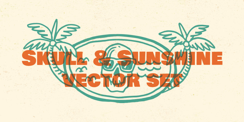 Skull   Sunshine Vector Set