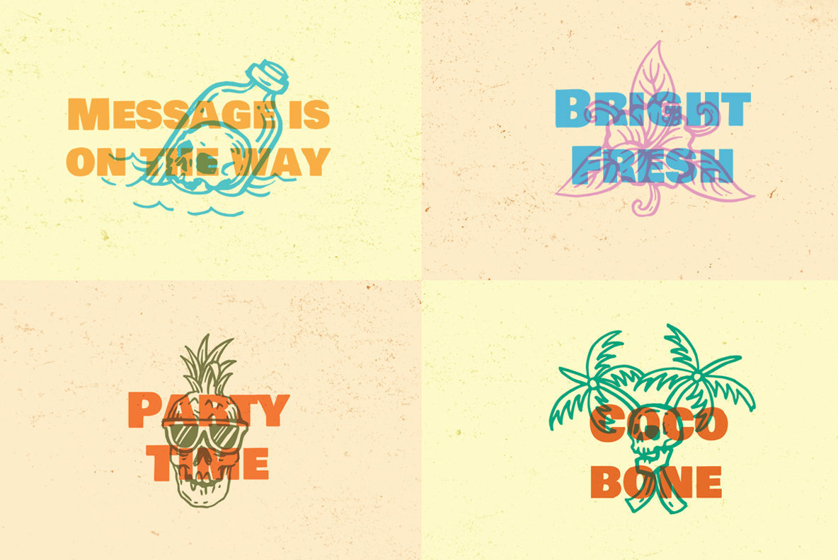Skull Sunshine Vector Set Skull Sunshine Vector Set
