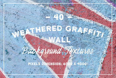 40 Weathered Graffiti Wall Background Textures