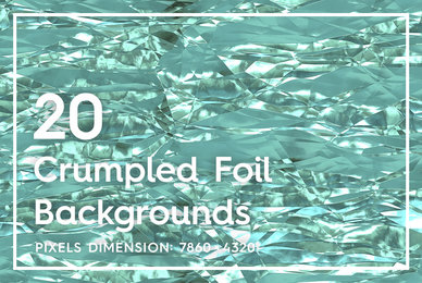 20 Crumpled Foil Background Textures