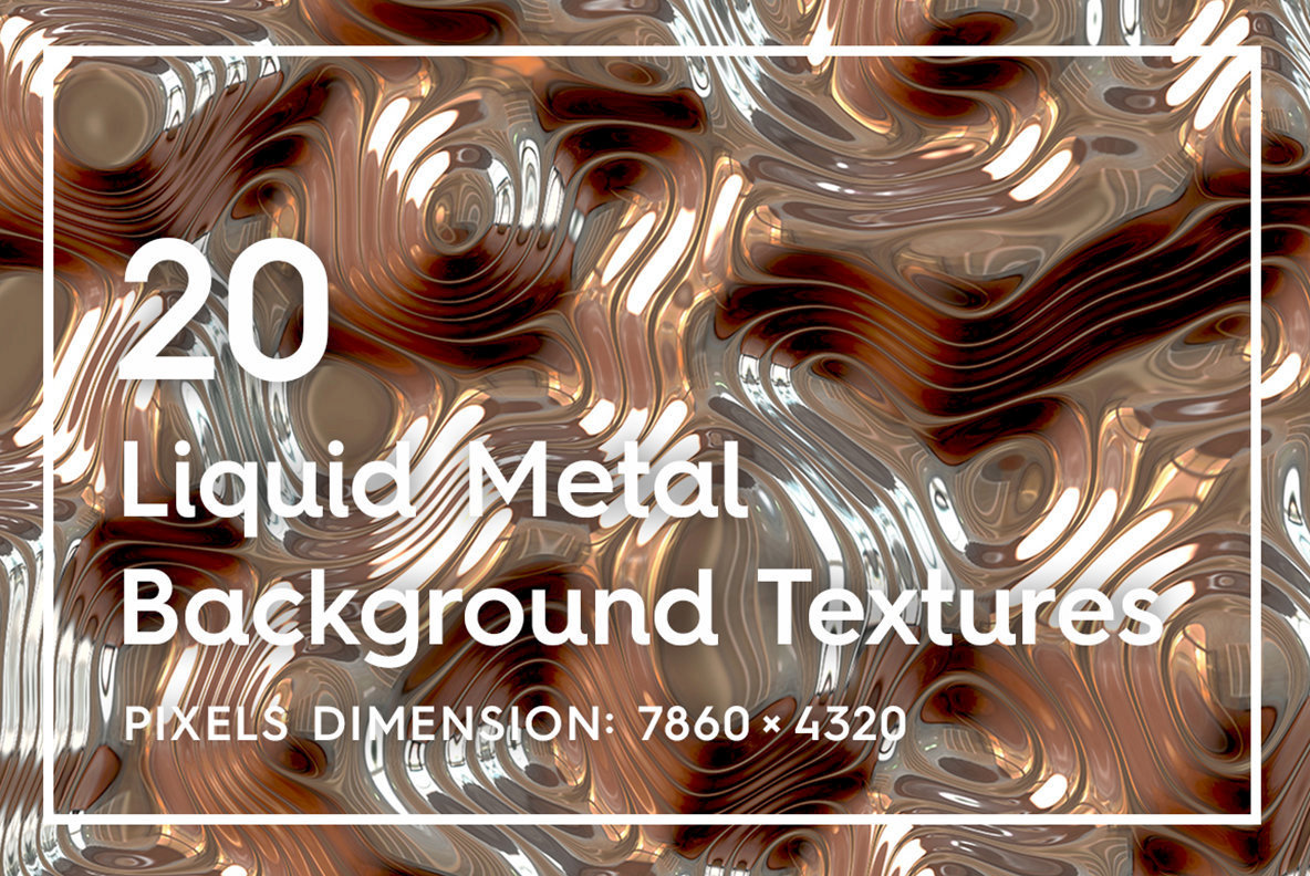 20 Liquid Metal Background Textures 1