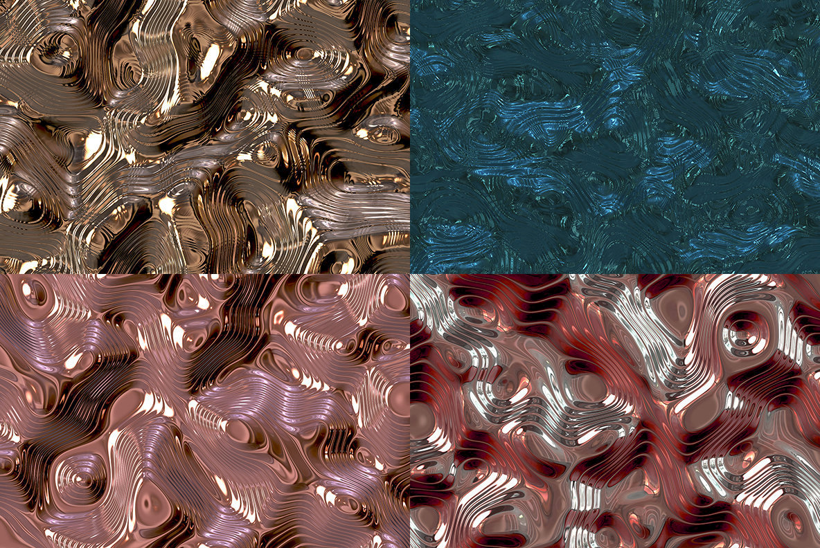 20 Liquid Metal Background Textures 2