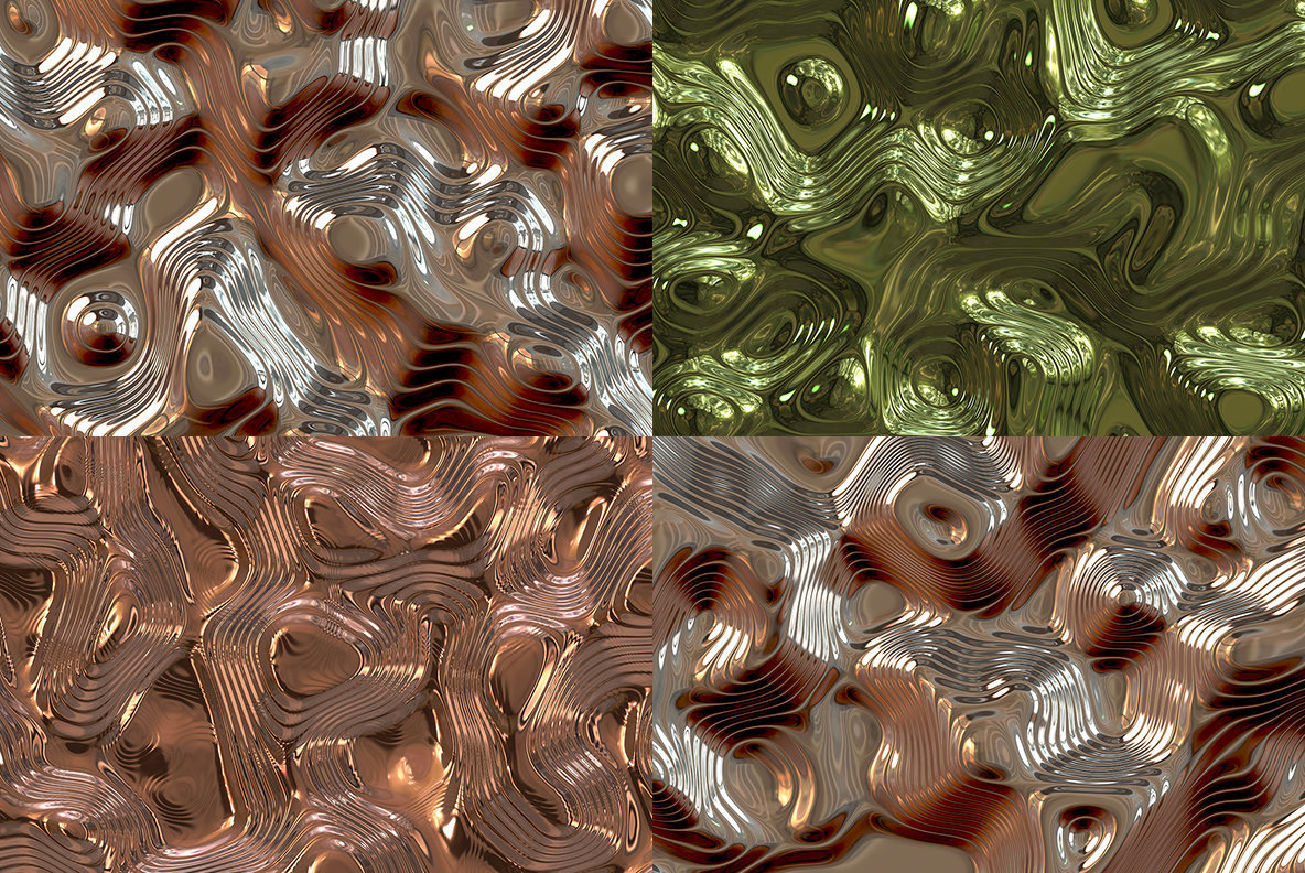 20 Liquid Metal Background Textures 3