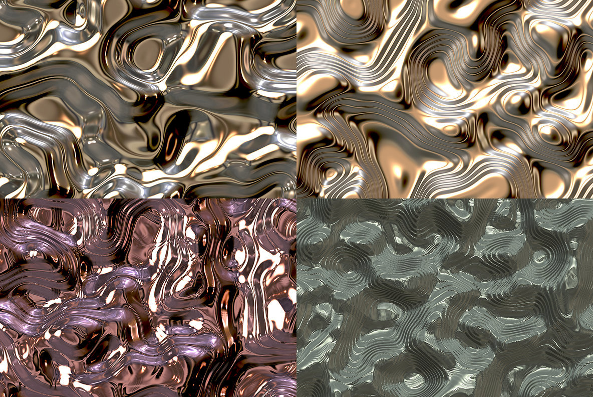 20 Liquid Metal Background Textures 5