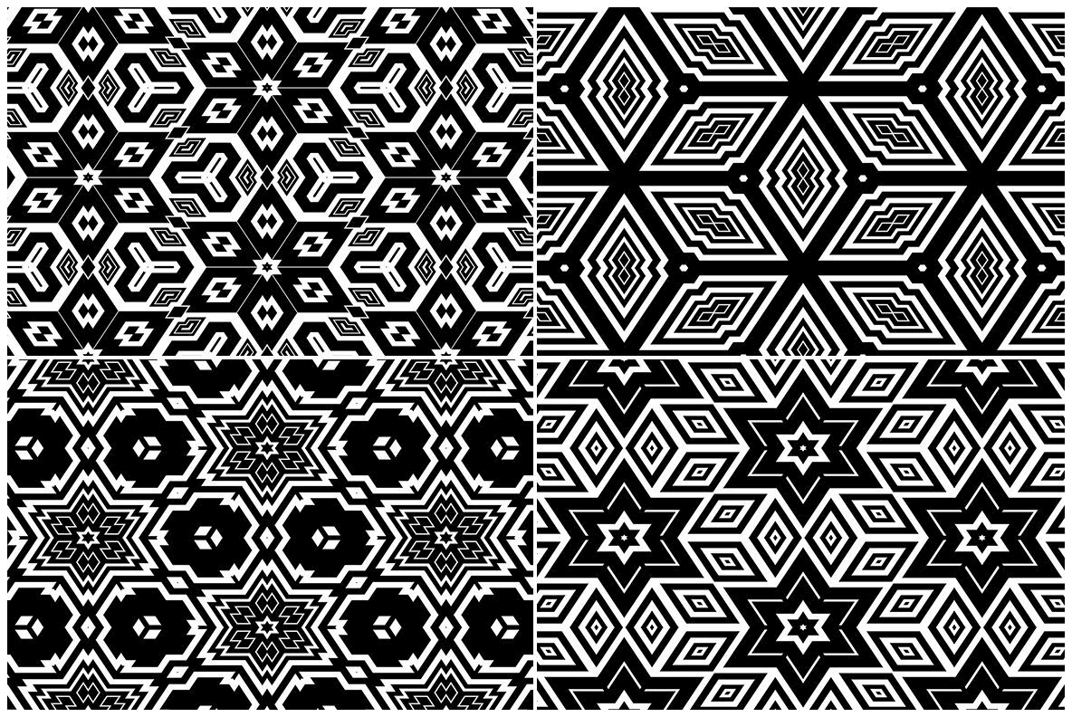 20 Monochrome Geometric Backgrounds 2