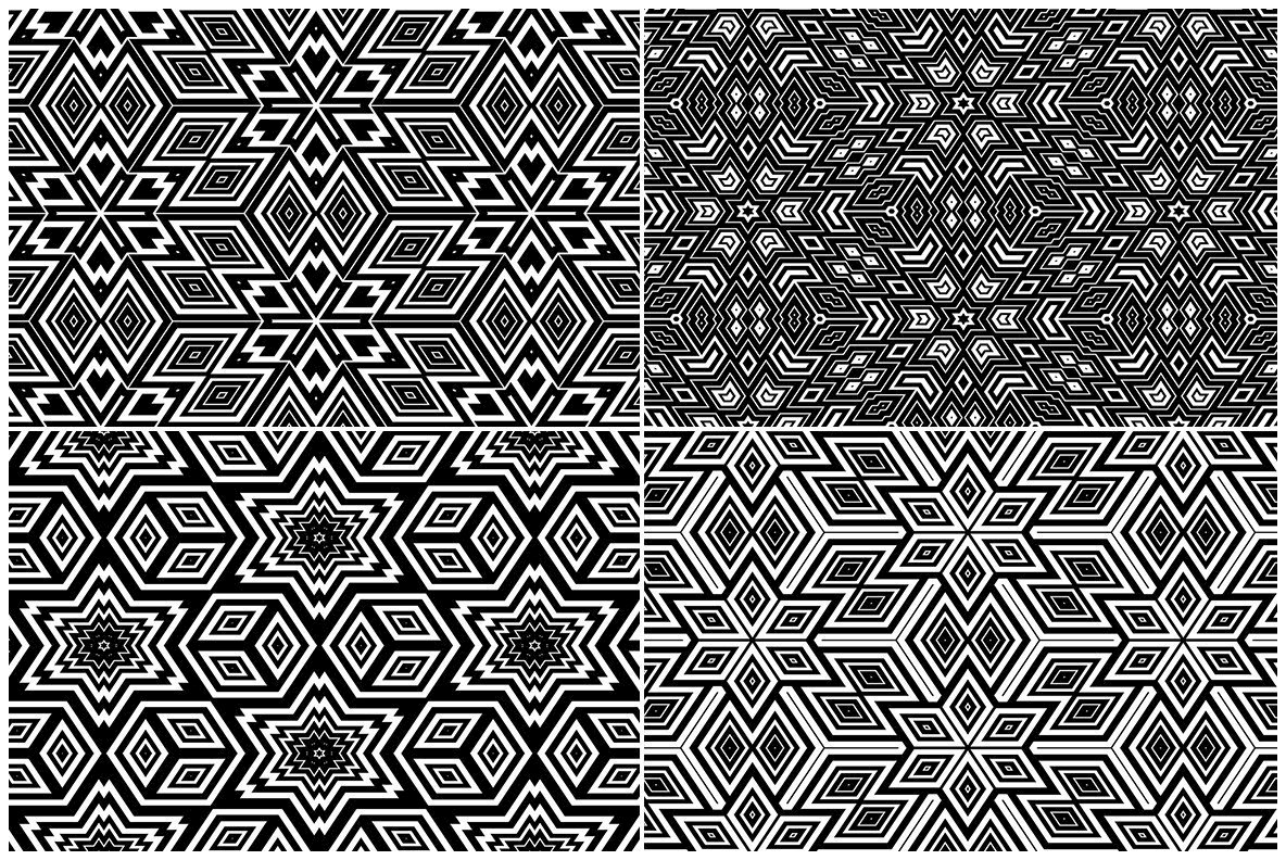 20 Monochrome Geometric Backgrounds 3