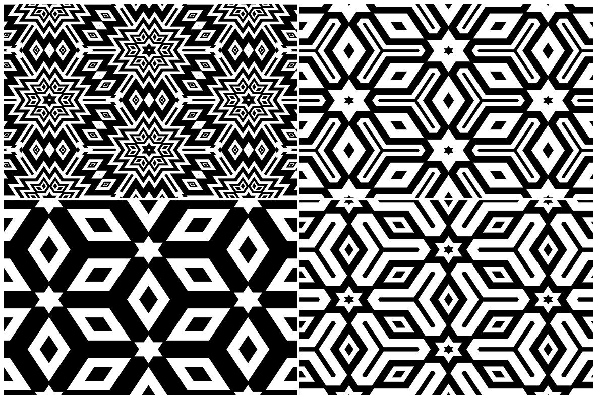 20 Monochrome Geometric Backgrounds 4