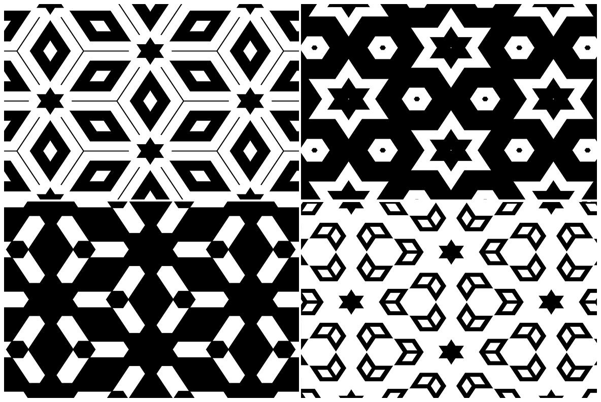 20 Monochrome Geometric Backgrounds - Graphics ...