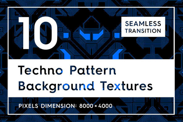 10 Techno Pattern Backgrounds Graphics - YouWorkForThem