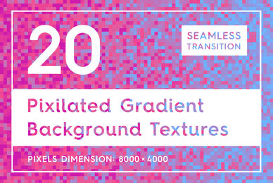 20 Pixilated Gradient Backgrounds