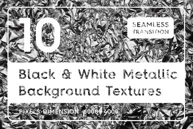 10 Black  White Metallic Textures