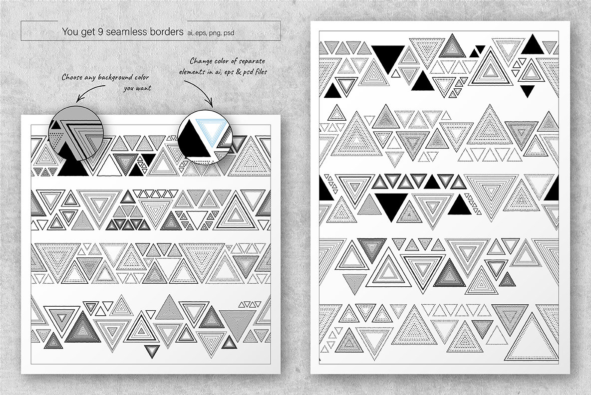 Triangles Patterns Borders Triangles Patterns Borders