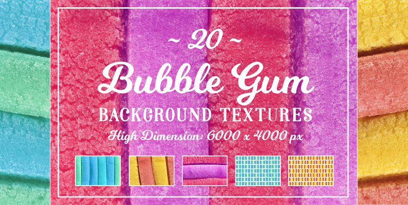 20 Bubble Gum Background Textures