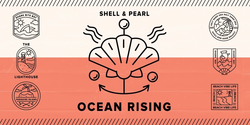 Ocean Rising  Logo Mockups