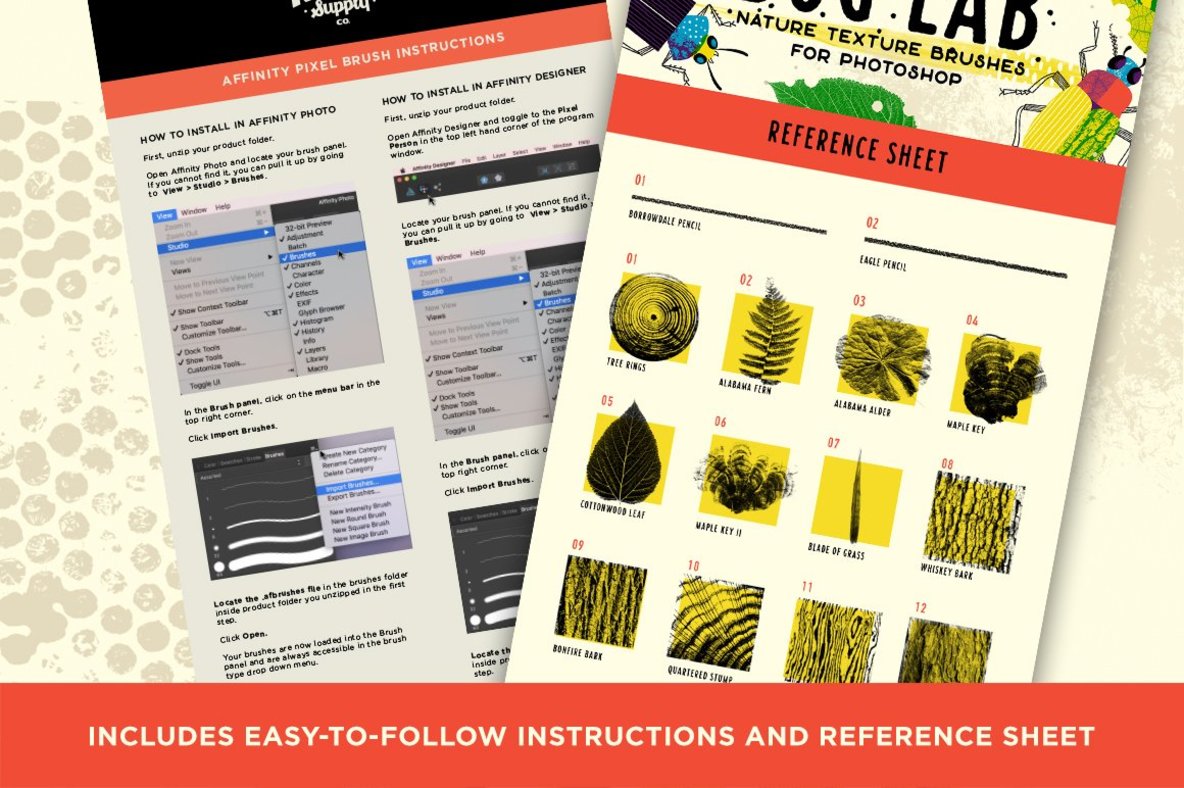 Bug Lab Nature Texture Brushes for Affinity Bug Lab Nature Texture Brushes for Affinity