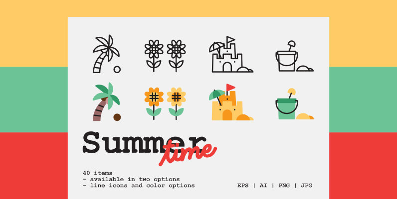 Summer Time Icons
