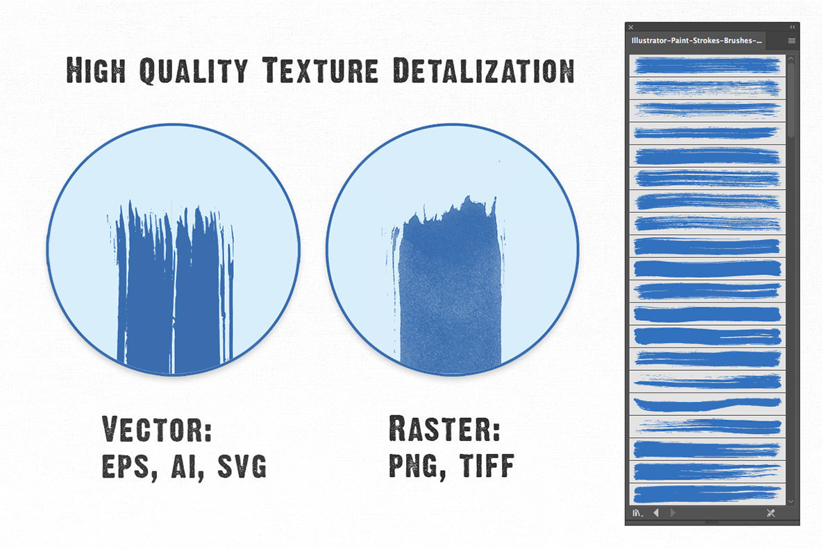 117 Paint Stroke Brushes for Illustrator   Photoshop 3