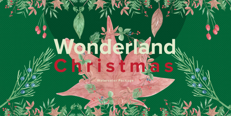 Wonderland Christmas Watercolor Package