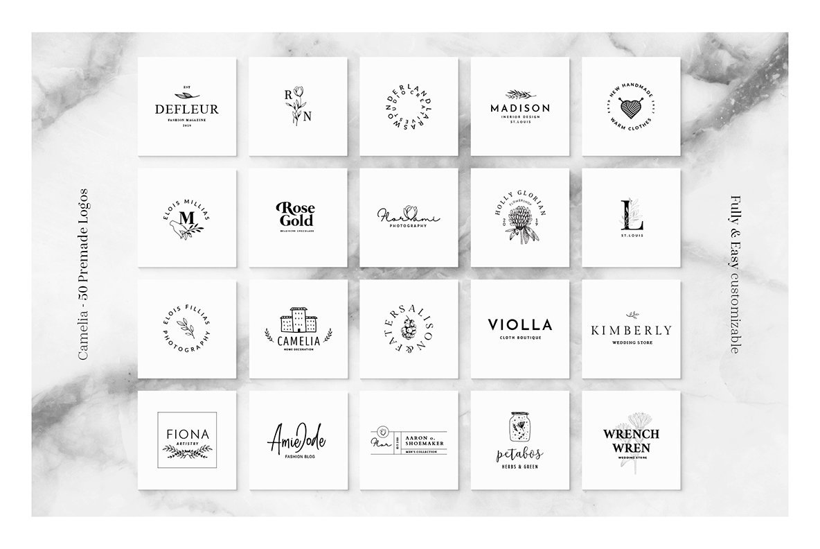 Camelia 50 Premium Logo Templates Camelia 50 Premium Logo Templates