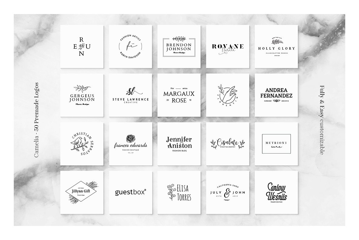 Camelia 50 Premium Logo Templates Camelia 50 Premium Logo Templates