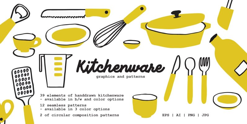 Kitchenware Graphics and Patterns