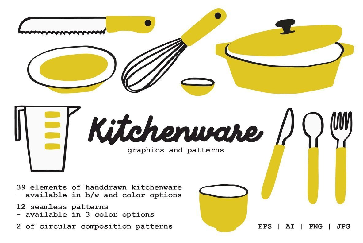 Kitchenware Graphics and Patterns 1
