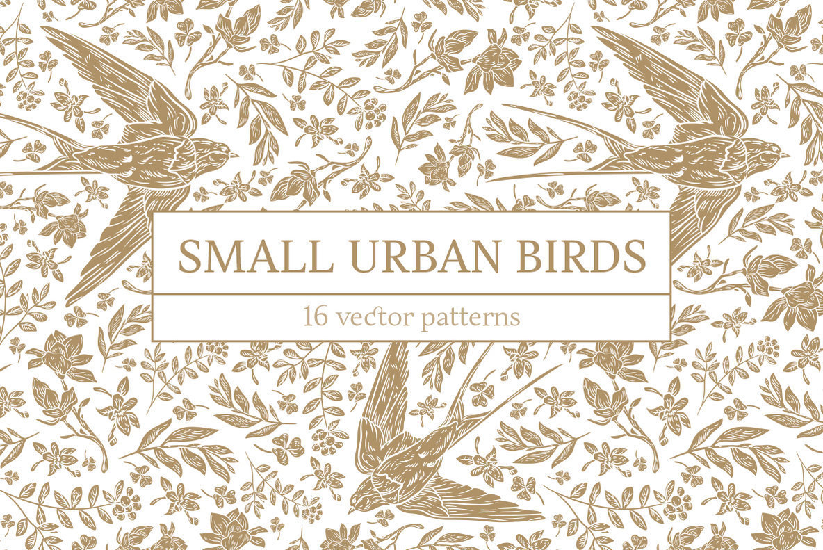 Small Urban Birds Patterns Small Urban Birds Patterns