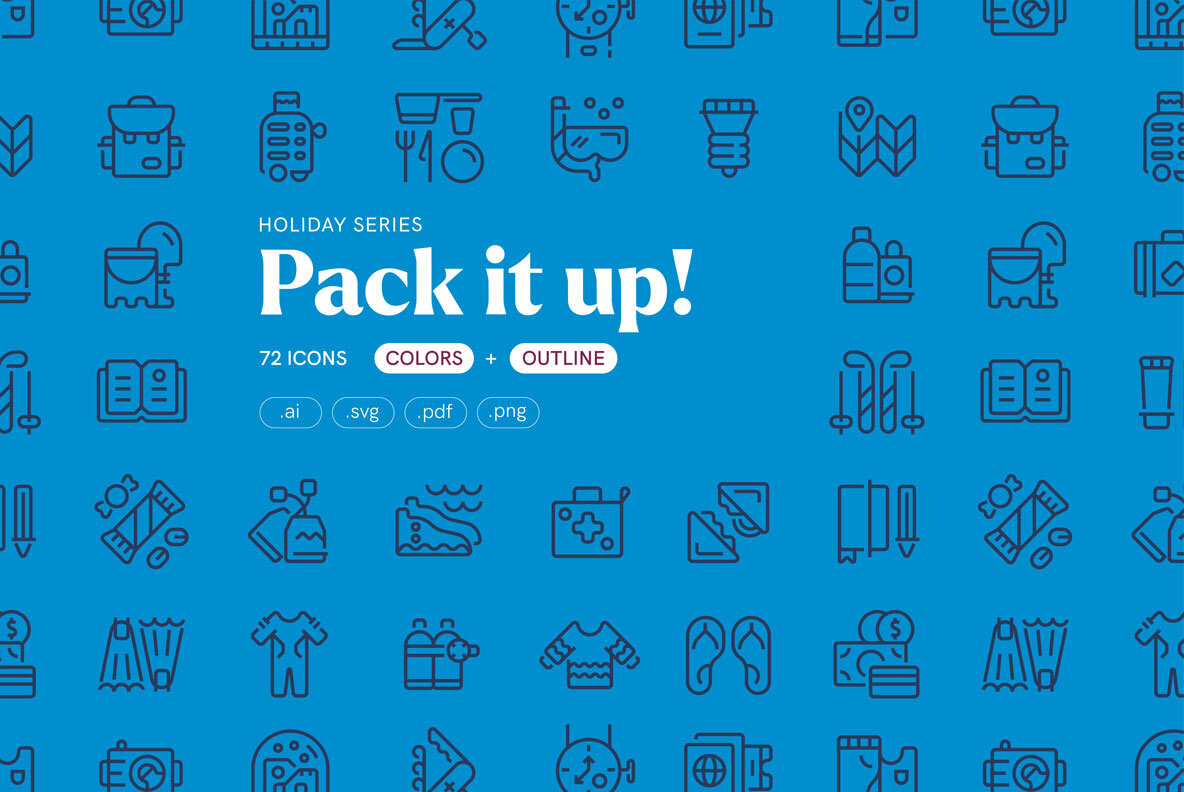 Pack it up   Holiday icons 1