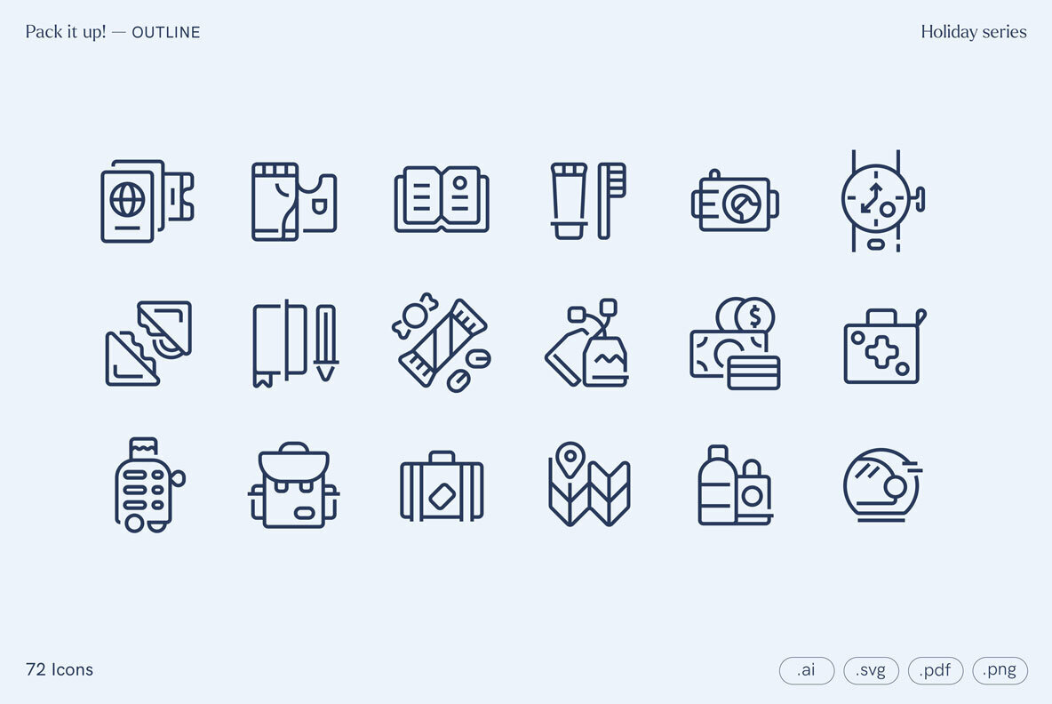 Pack it up   Holiday icons 2