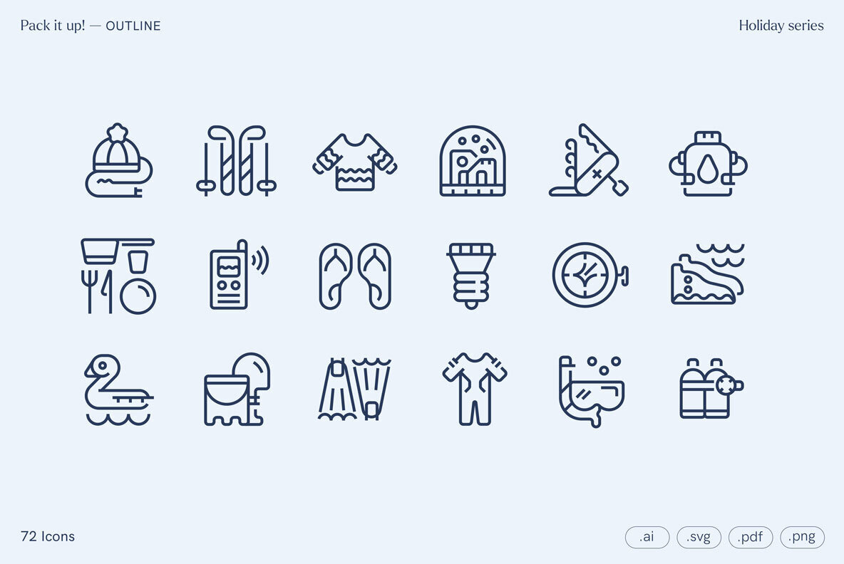 Pack it up   Holiday icons 3