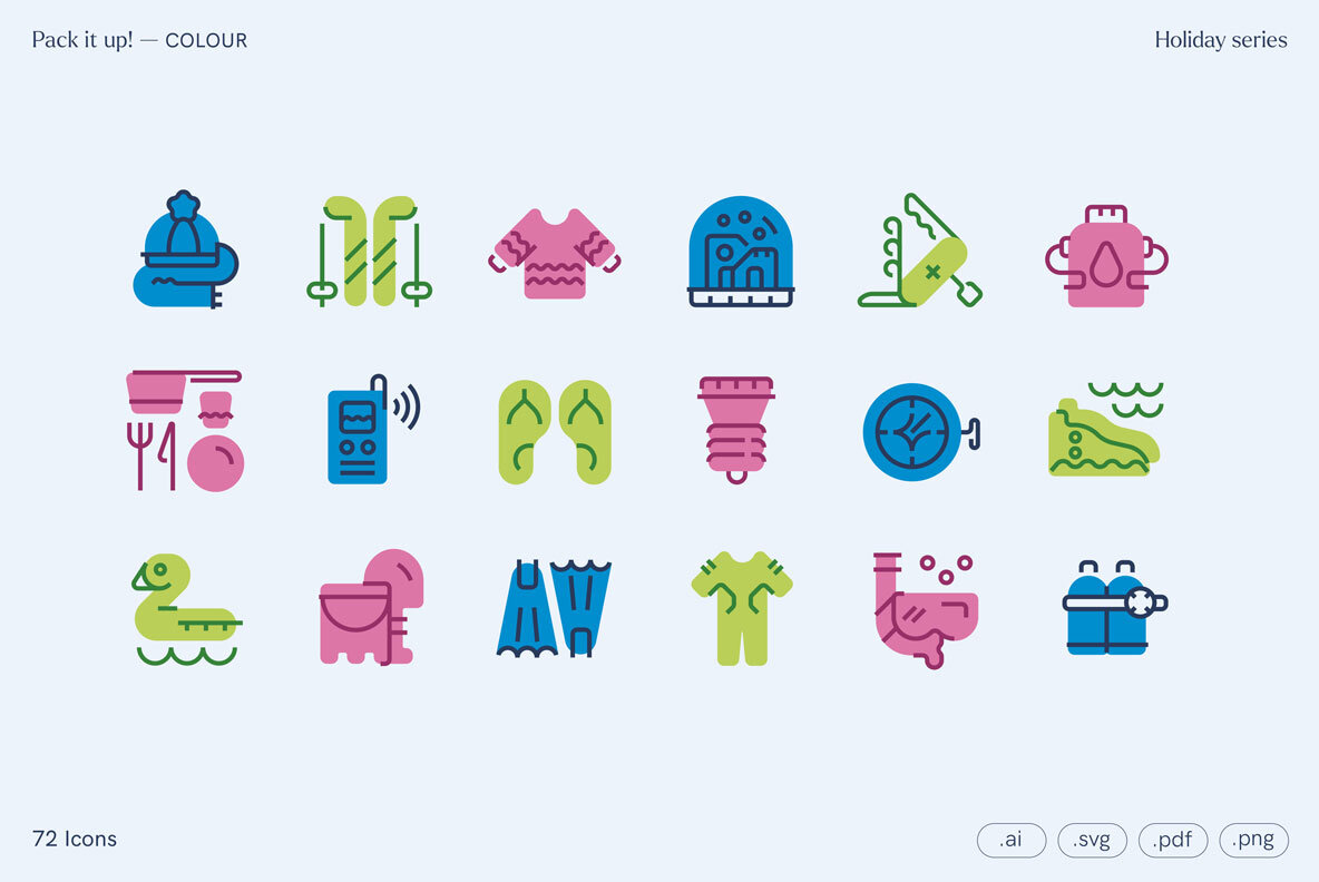 Pack it up   Holiday icons 6