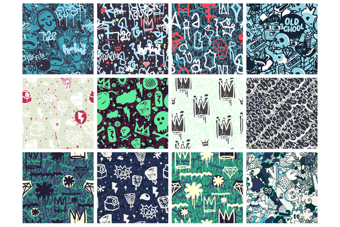 Graffiti Color Seamless Patterns 3