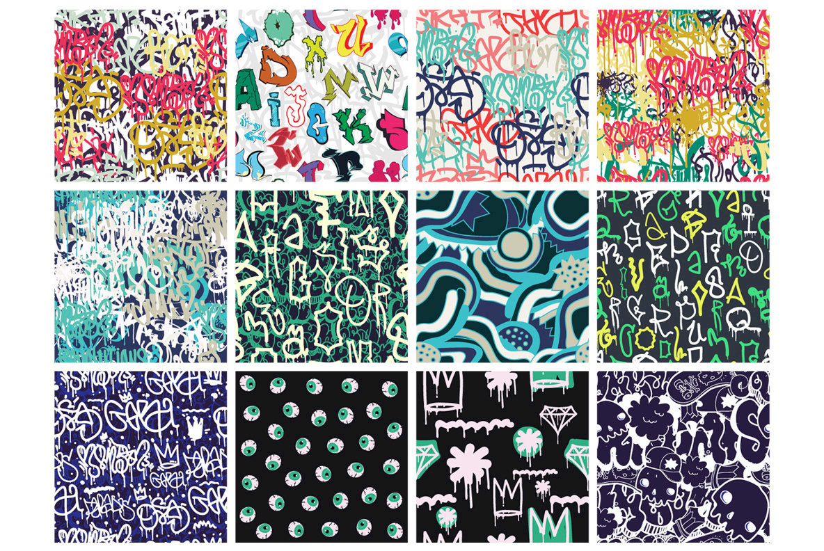 Graffiti Color Seamless Patterns 4