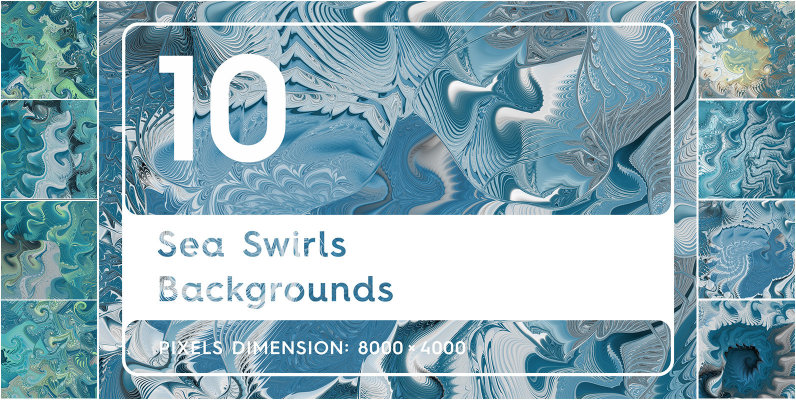 10 Sea Swirls Backgrounds Textures