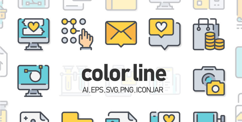 260 Color Line Icon x2