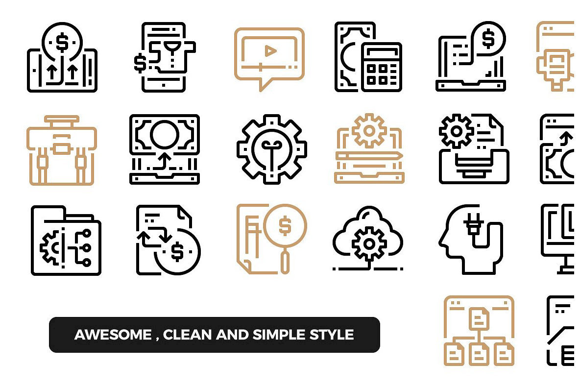 260 Business Line Icons Collection 260 Business Line Icons Collection