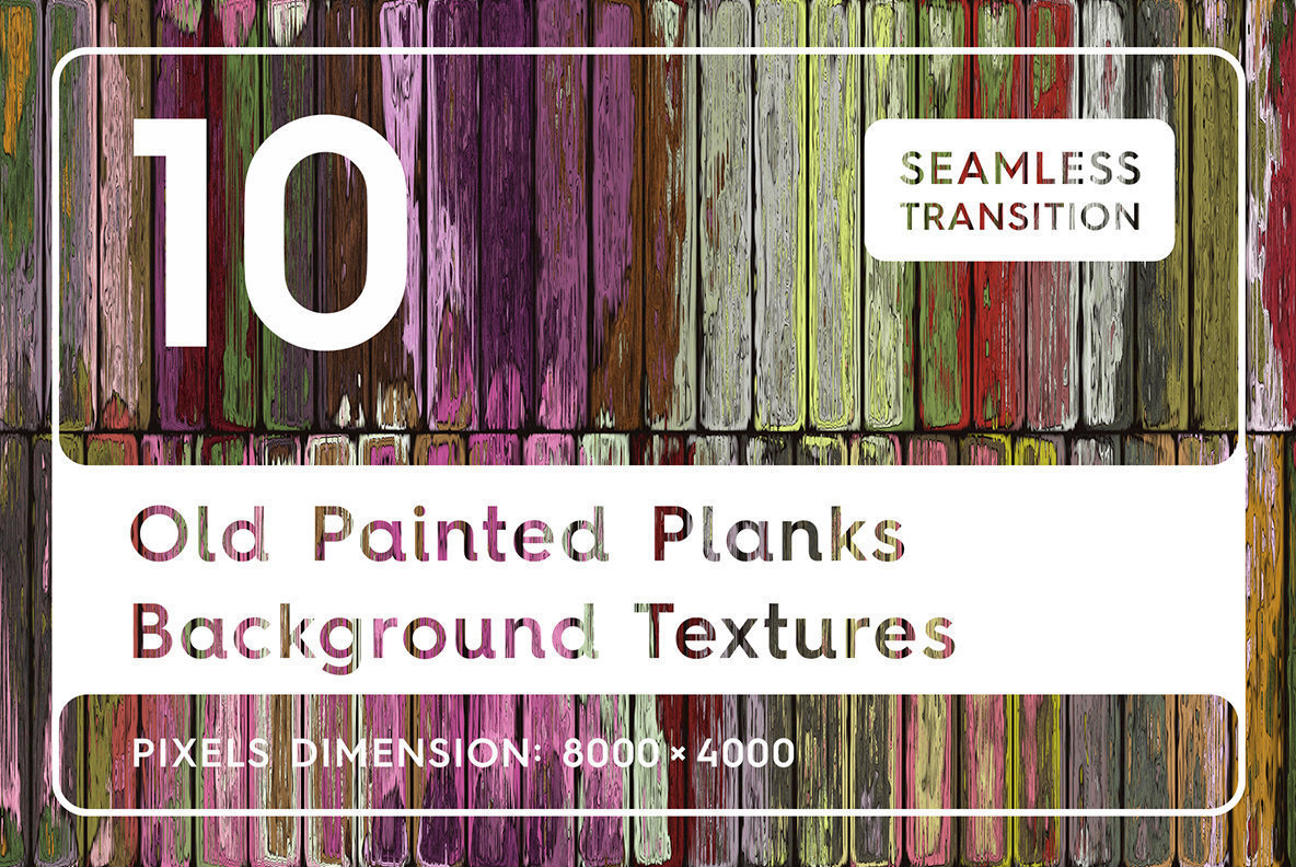 10 Old Painted Planks Background Textures 1