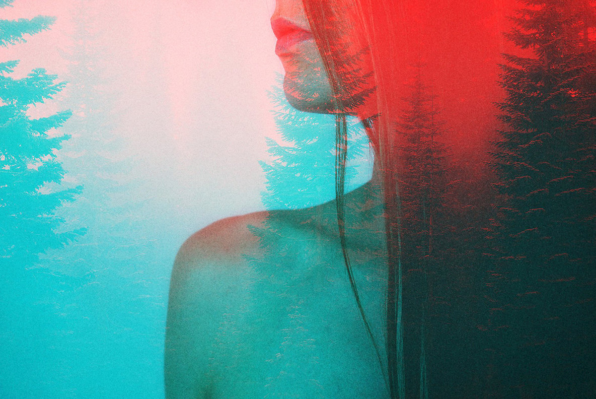 Double Color Exposure Effect Double Color Exposure Effect