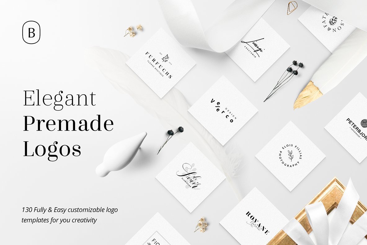 130 Elegant Premade Logos Bundle 130 Elegant Premade Logos Bundle