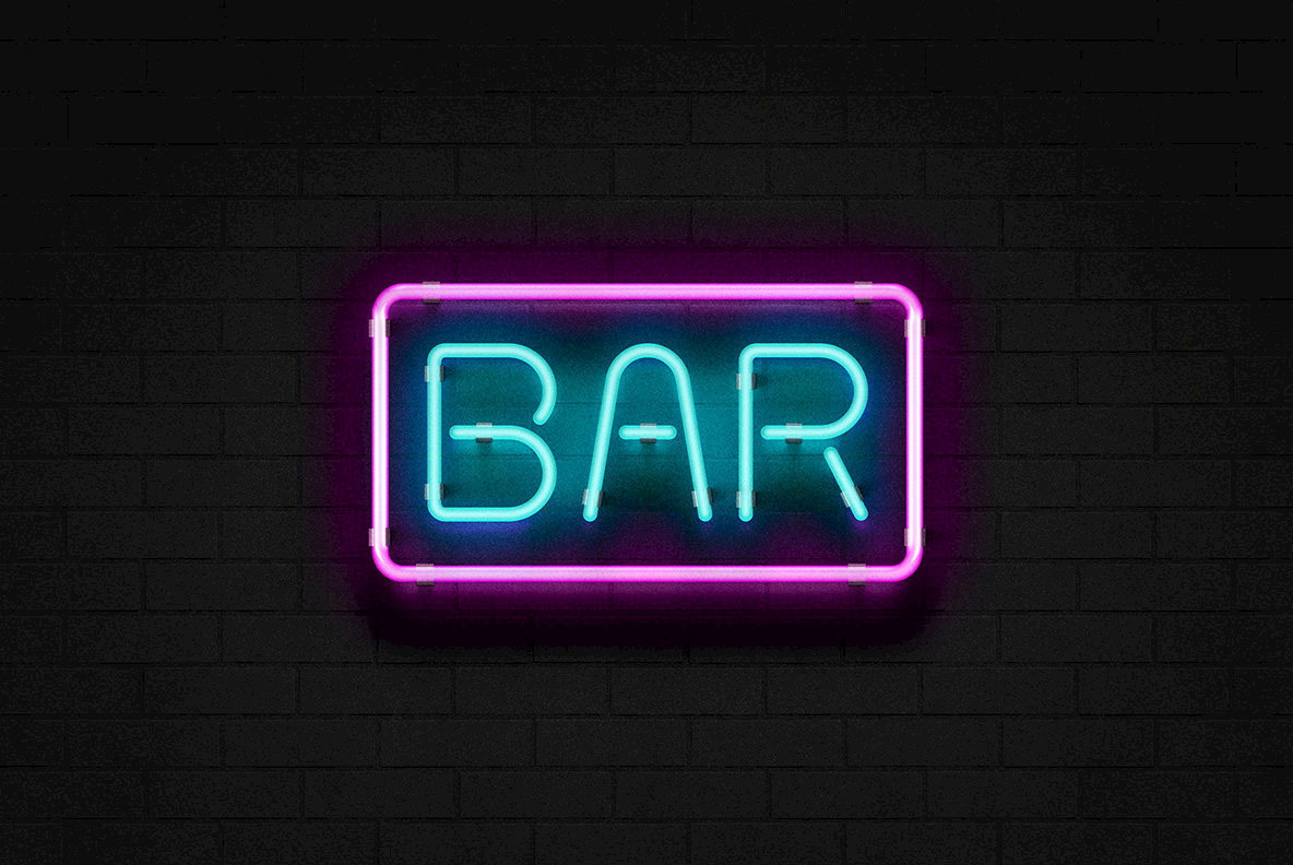 Neon Sign Photoshop Effect