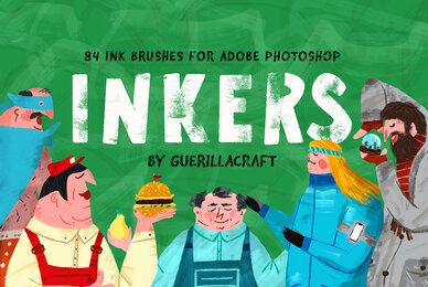 Inkers   84 Ink Brushes for Adobe Photoshop