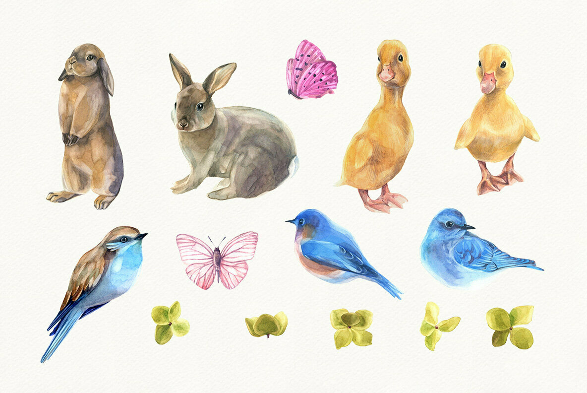 Summer Bloom Watercolor Set 2