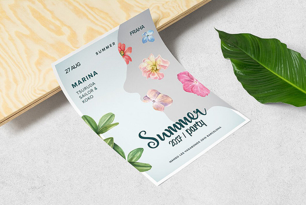 Summer Bloom Watercolor Set 12