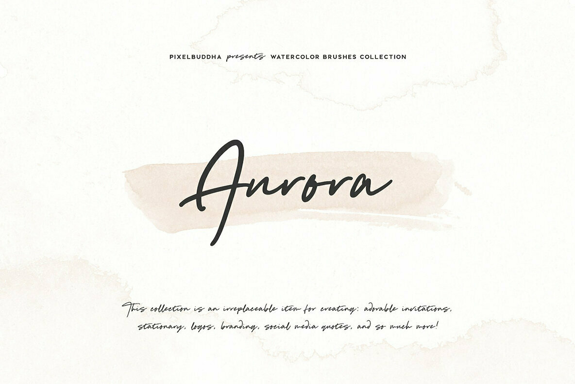Aurora Watercolor Brushes Collection Aurora Watercolor Brushes Collection